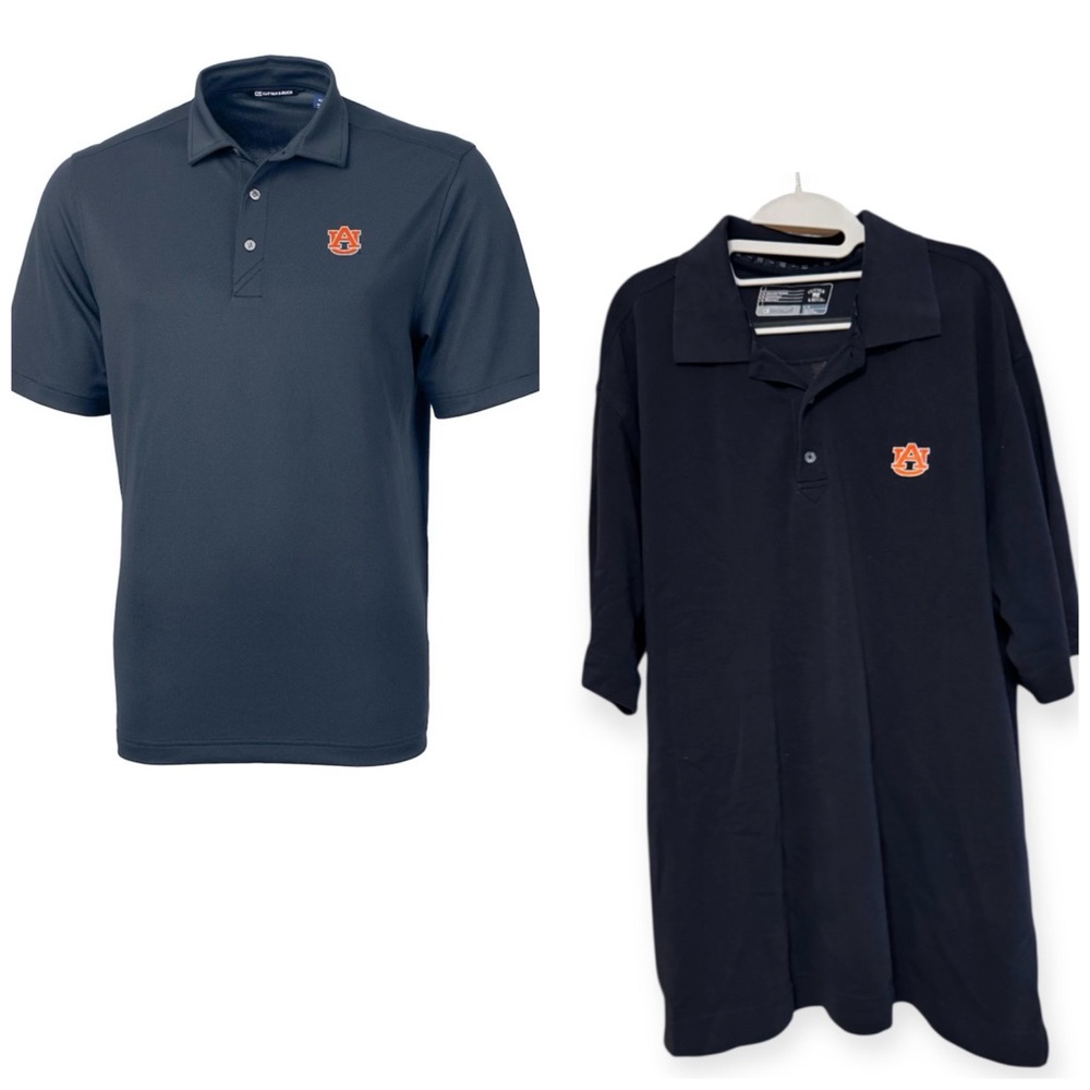 Auburn University Cutter & Buck Navy Polo Shirt, Large